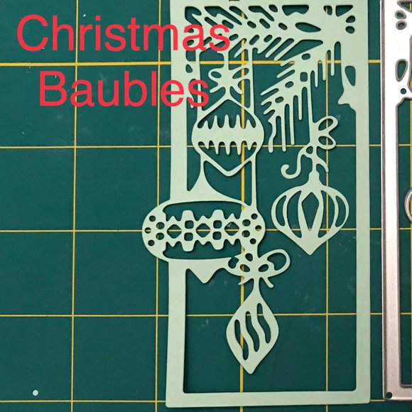 Framed Christmas Bauble thin metal die ( 5 inches tall) - Picture 2 of 10